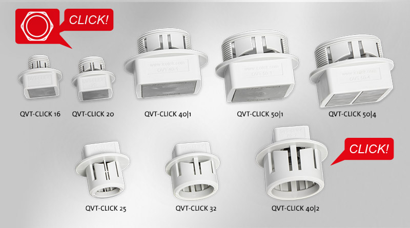 QVT-CLICK | 卡扣式可分电缆格兰头